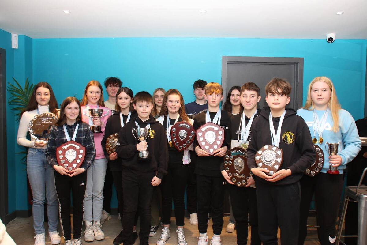 Oban Otters prizegiving awards young swimmers achievements