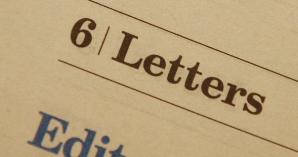 Letters to the editor - May 8, 2020