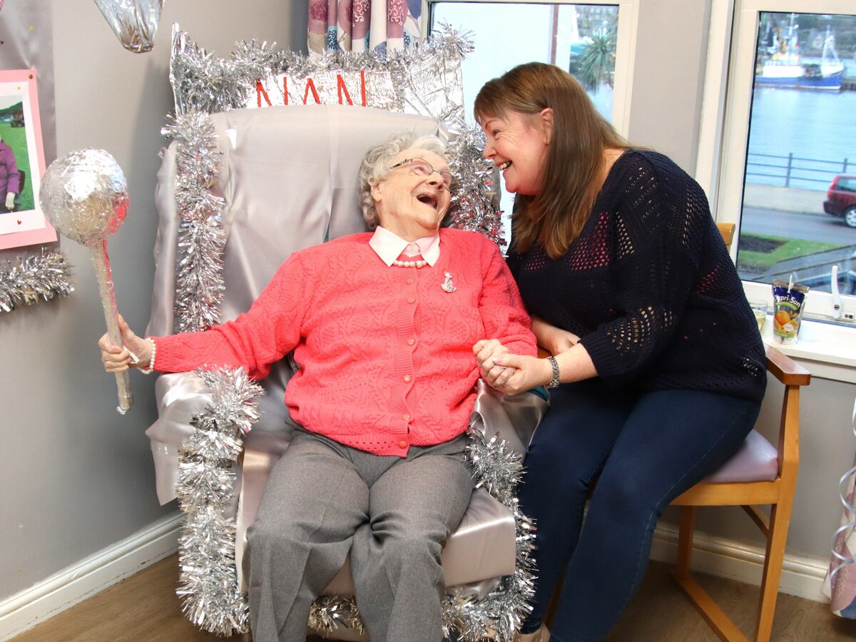 Silver celebrations for care home resident Nan