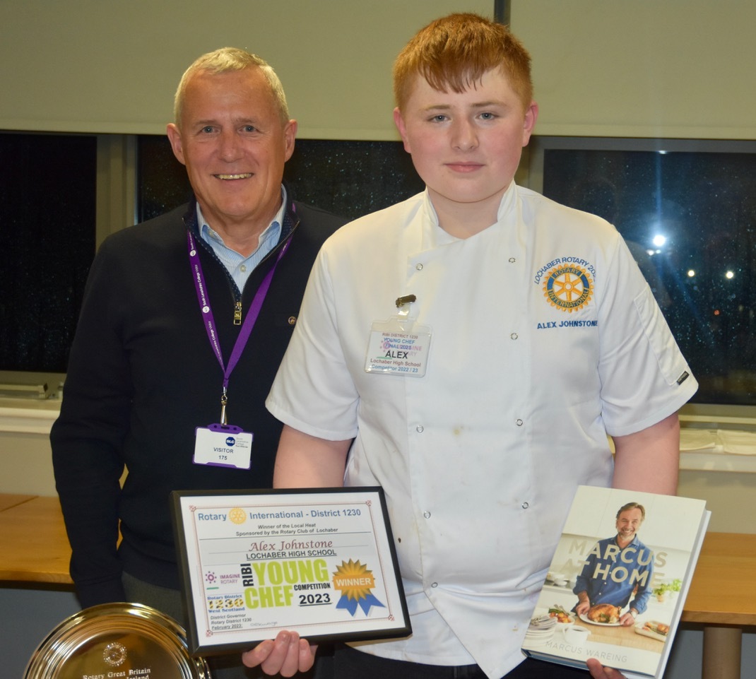 The heat is on as Alex sizzles in Rotary Young Chef competition