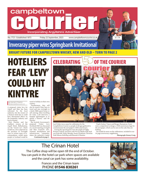 Campbeltown Courier 22nd September 2023