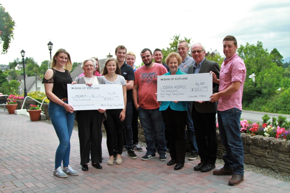 Young farmers donate to Oban charities