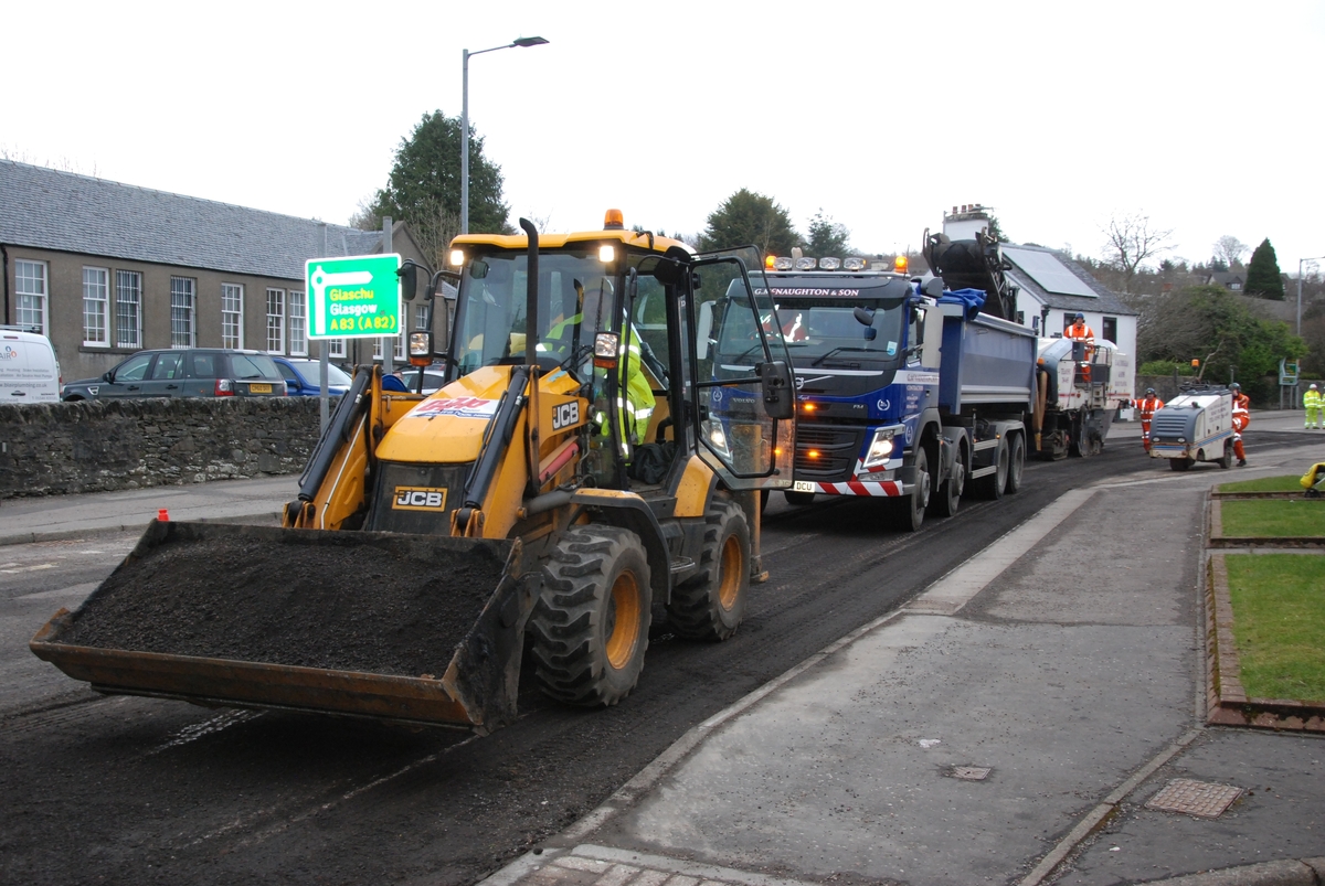 Delays as busy Lochgilphead stretch of A83 resurfaced