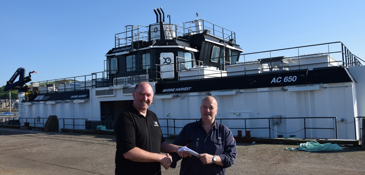 Latest salmon farm barge berths in Campbeltown