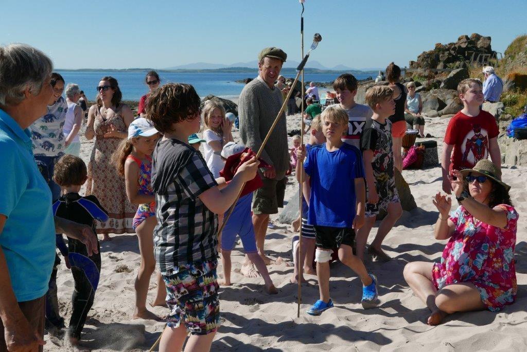 Sun shines for beach barbecue