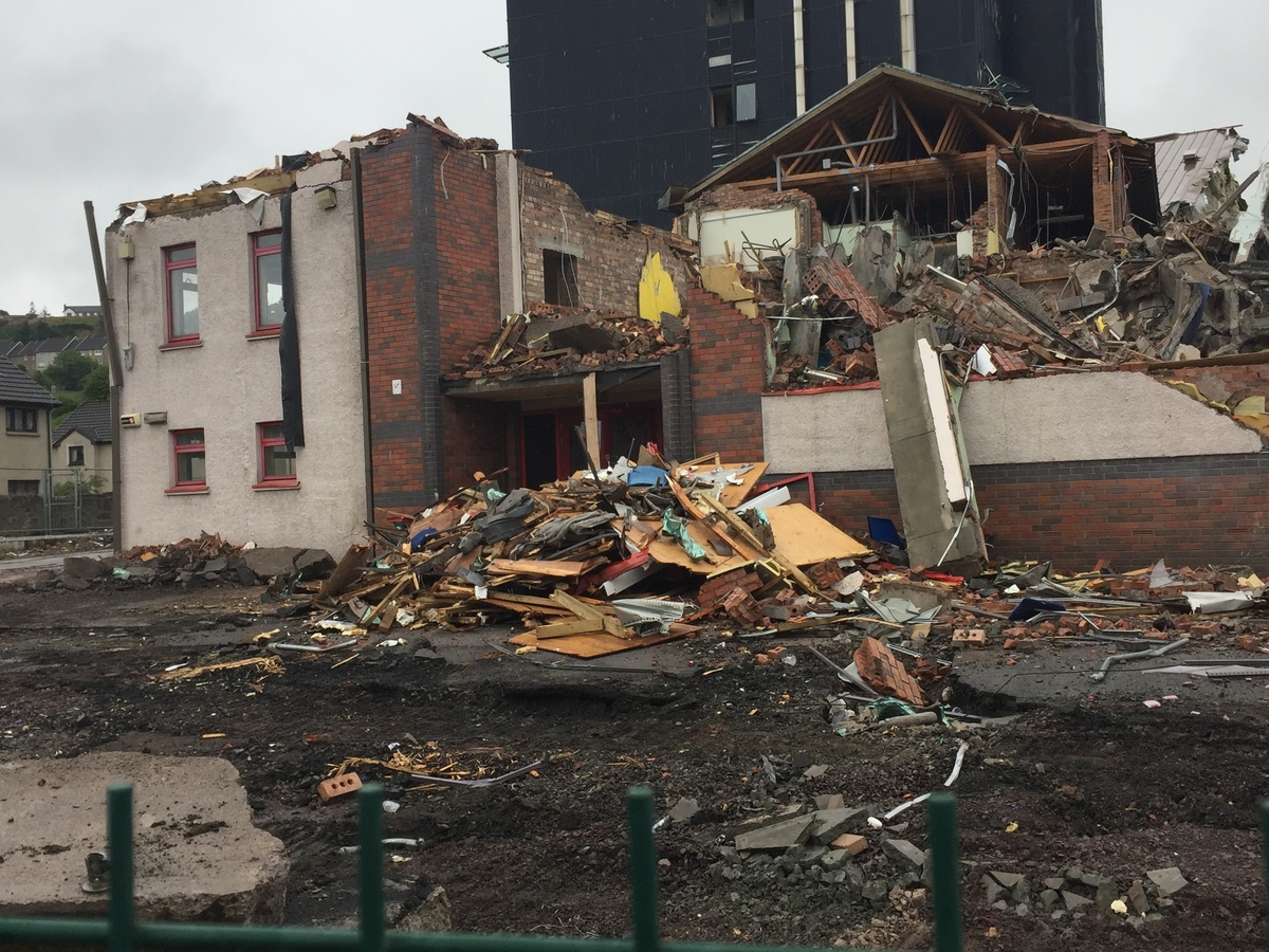 Oban High School demolition in pictures