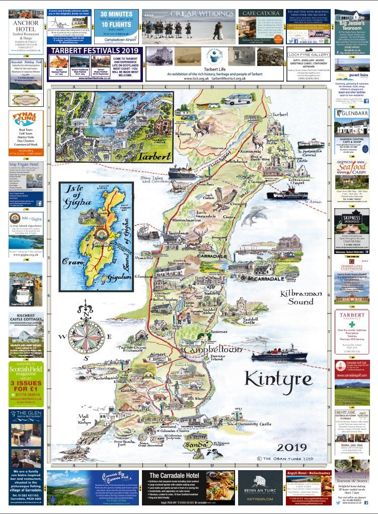 Campbeltown &amp; Kintyre Maps 2019