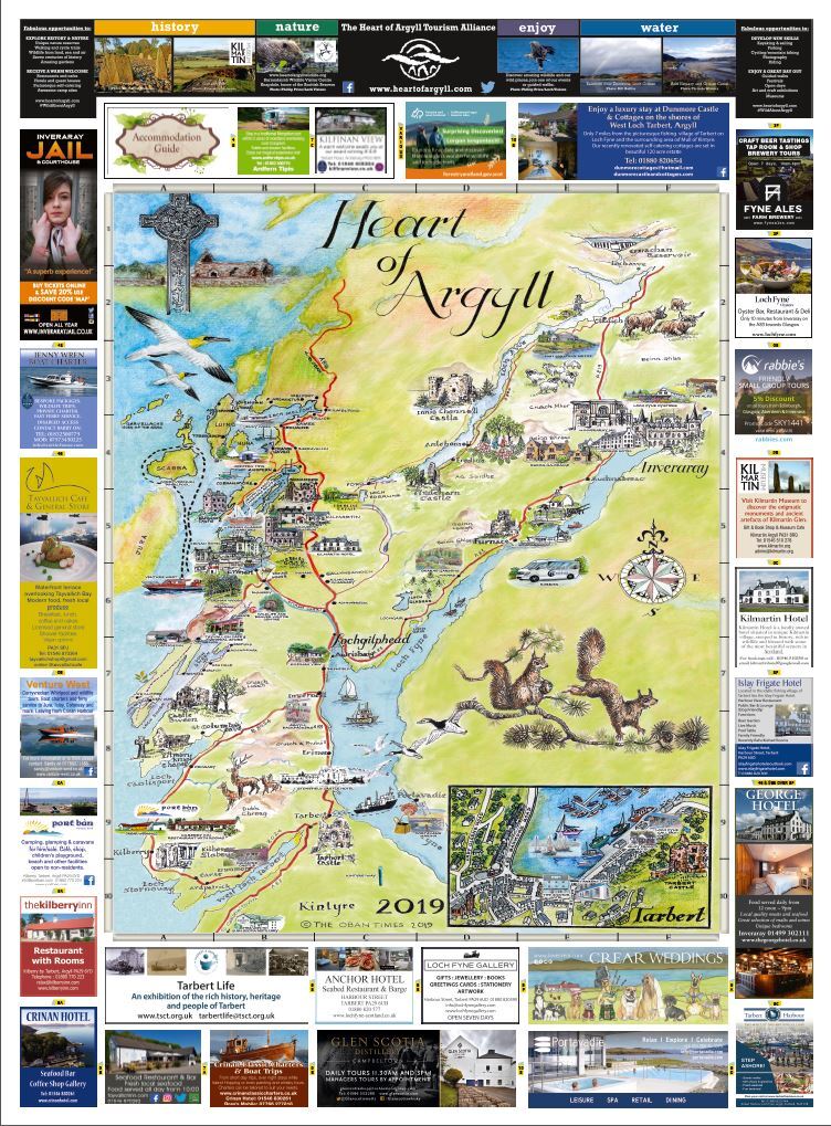 Mid Argyll &amp; Lochgilphead Maps 2019
