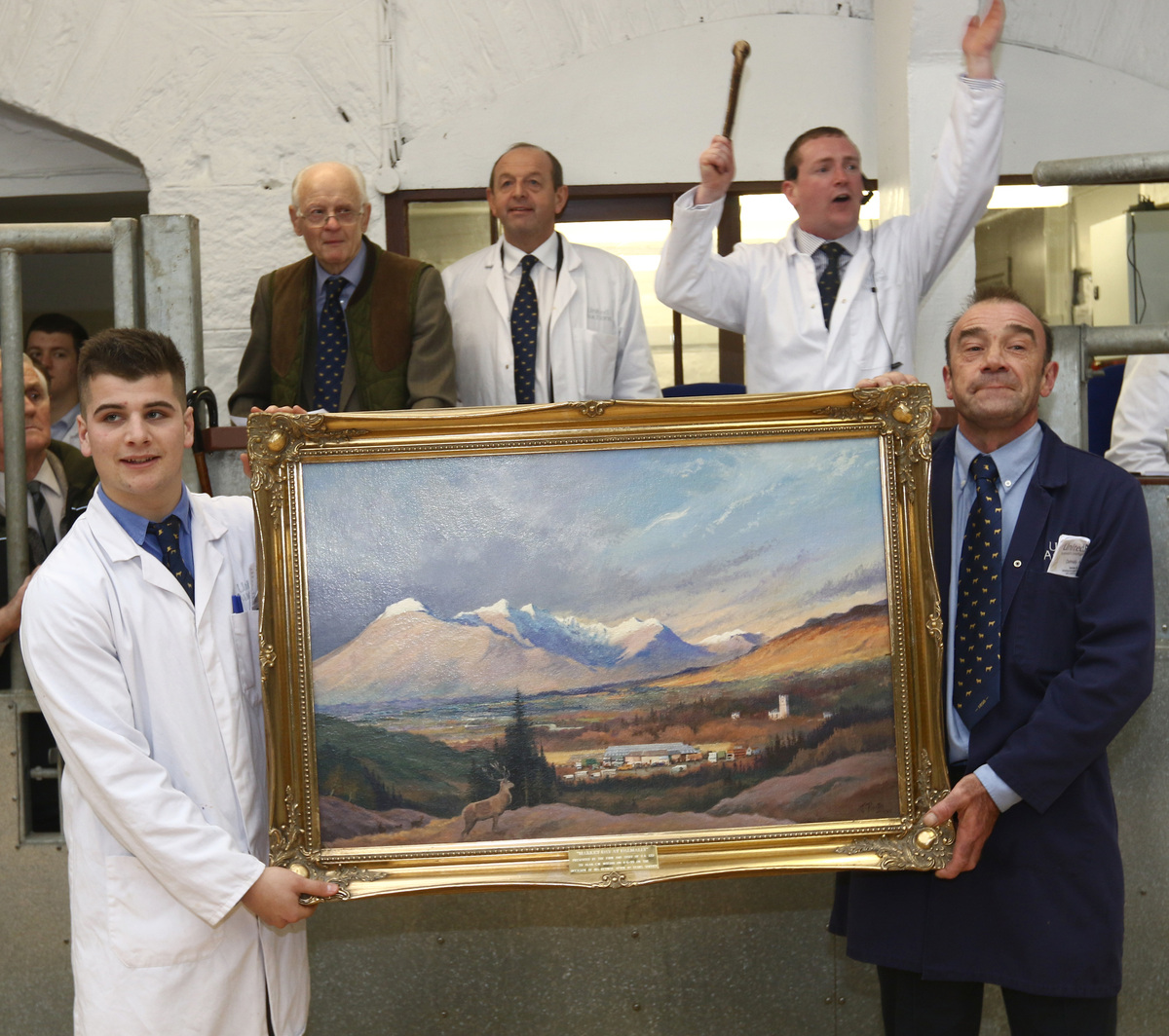 Painting auctioned at Dalmally tup sale