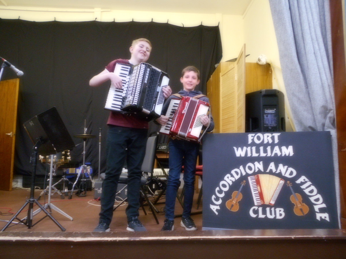 Young musicians impress Fort William Accordion and Fiddle Club