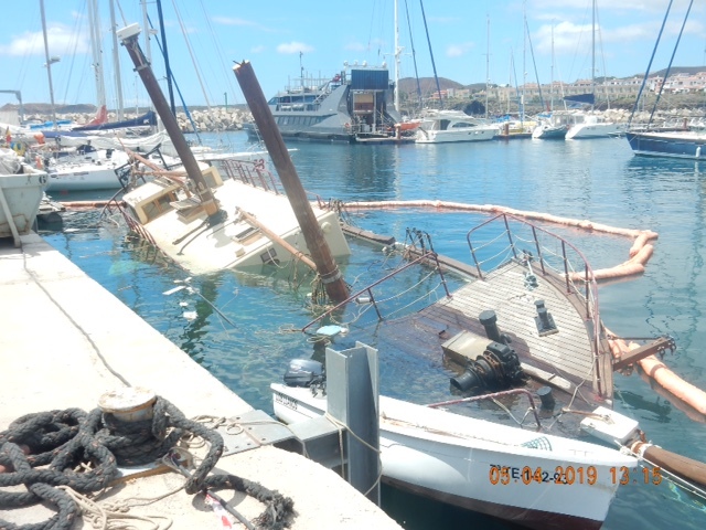 Former Oban boat sinks in Tenerife