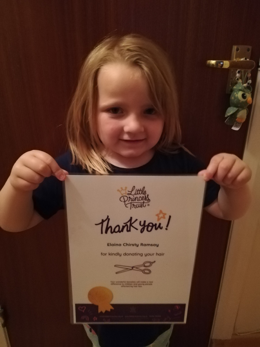 Oban tot receives big thank you from children's charity