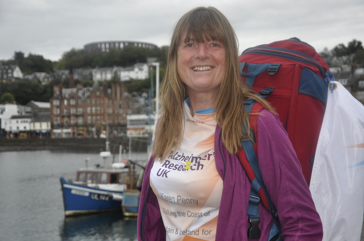 Long-distance charity walker Karen Penny ends 11,000 mile coastal challenge in Scotland