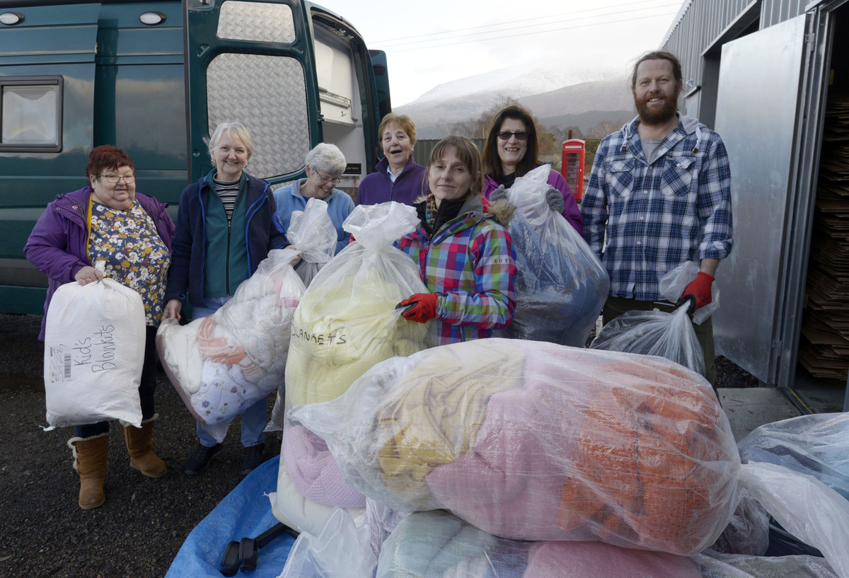 Generous Lochaber residents help fill container with clothes and blankets for refugees