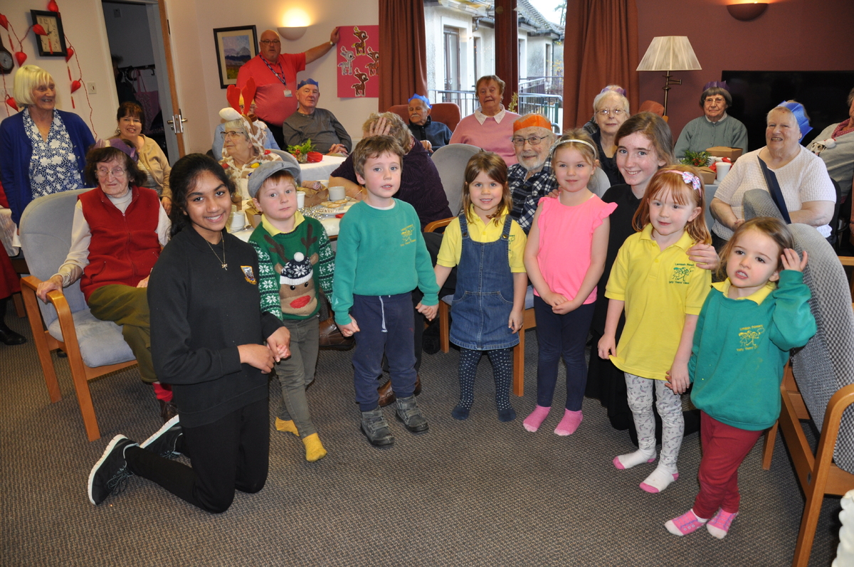 Young and old enjoy a party