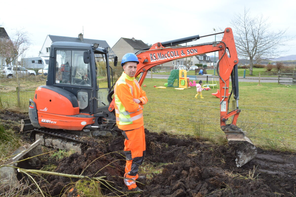 Appin business digs deep to save £40,000 village play park project