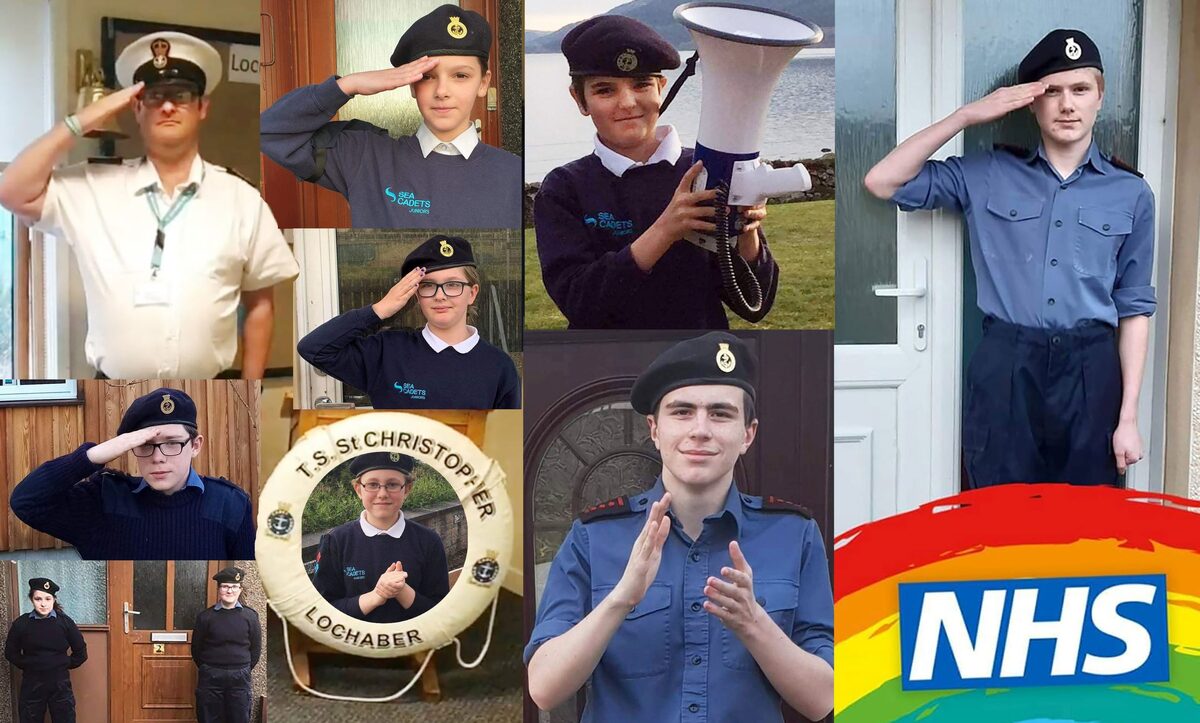 Lochaber Sea Cadets in salute to the NHS