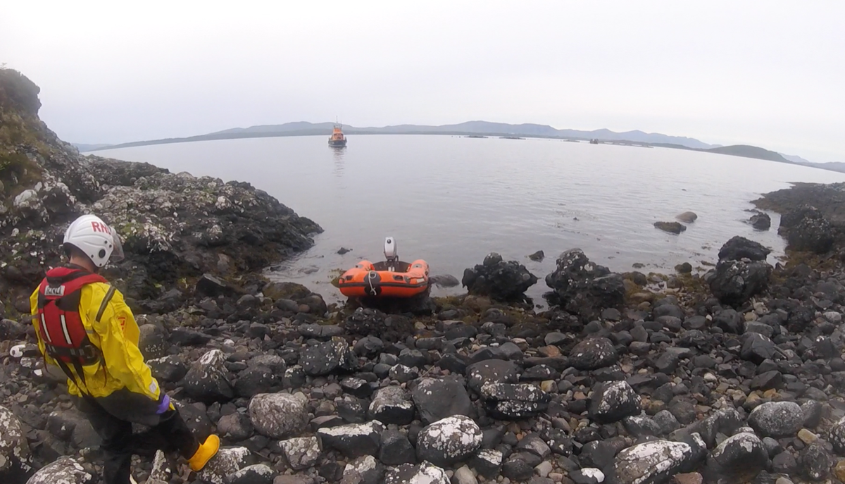 Lifeboat  rescues injured walker