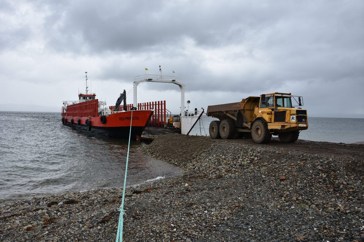 Rock armour shipped in to save Pirnmill seawall