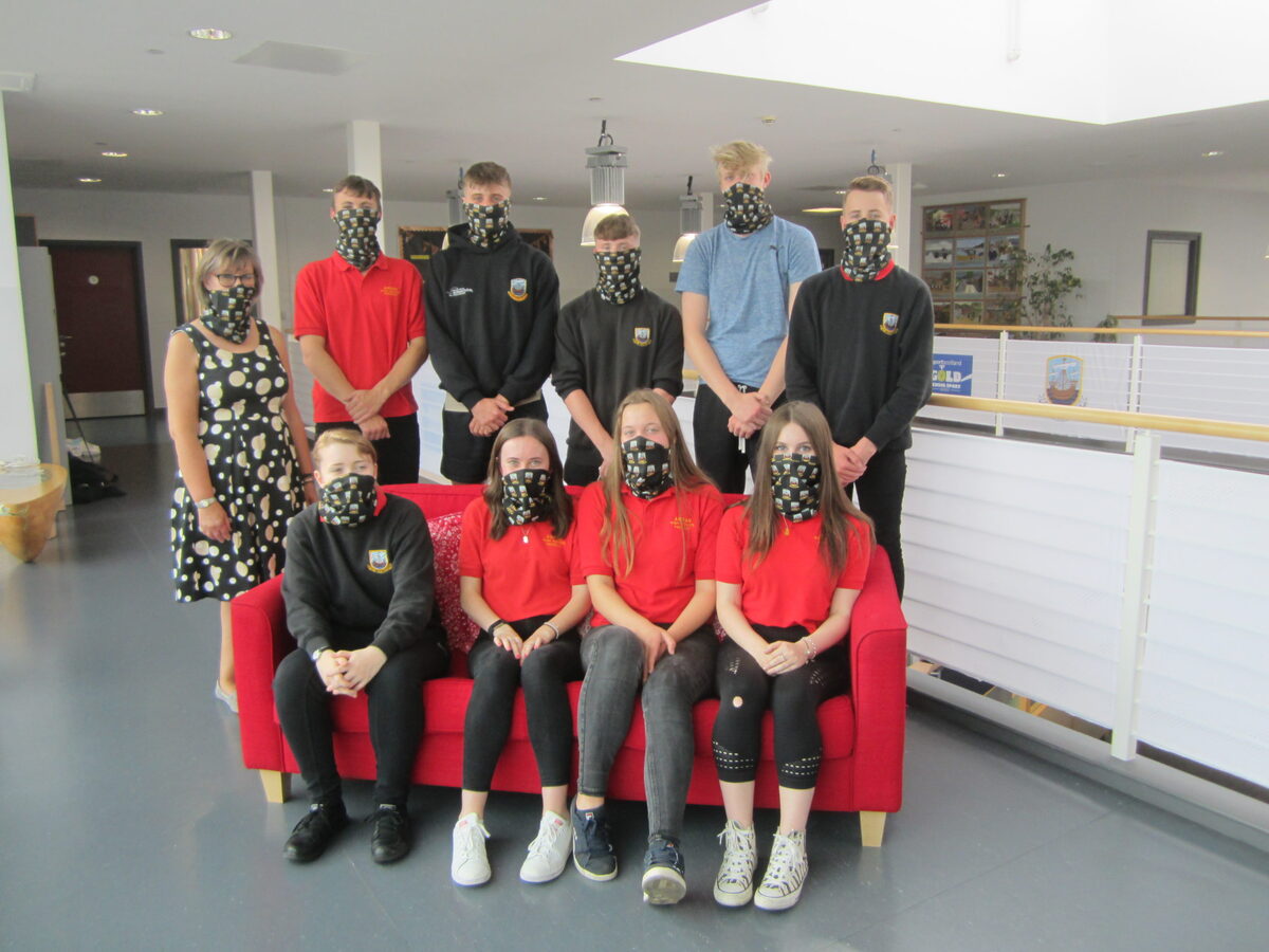 Business fundraiser provides face covering for school pupils