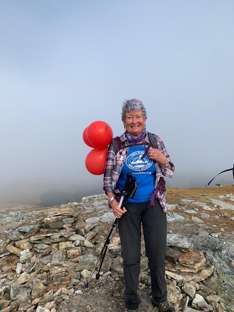 Kay, 75, peaks her mountain mission