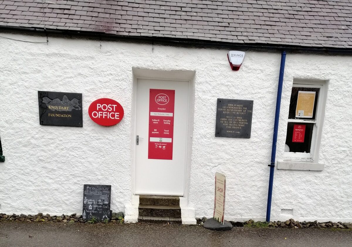 Knoydart Post Office reopens in new home