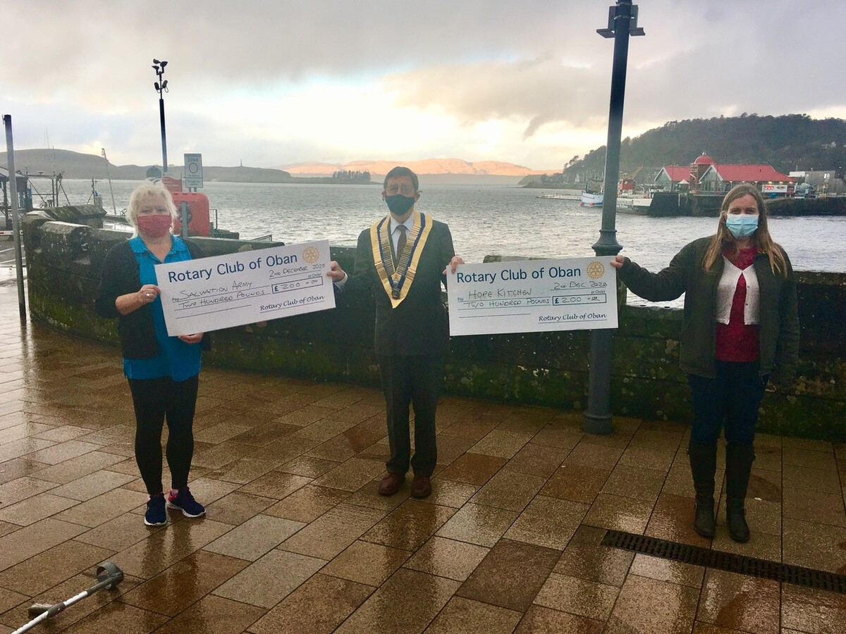 Oban Rotary boost for Salvation Army and Hope Kitchen