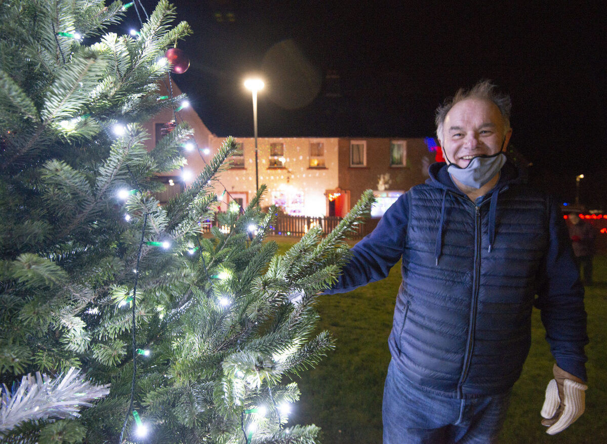 David's tree task is to switch on Claggan's festive lighting