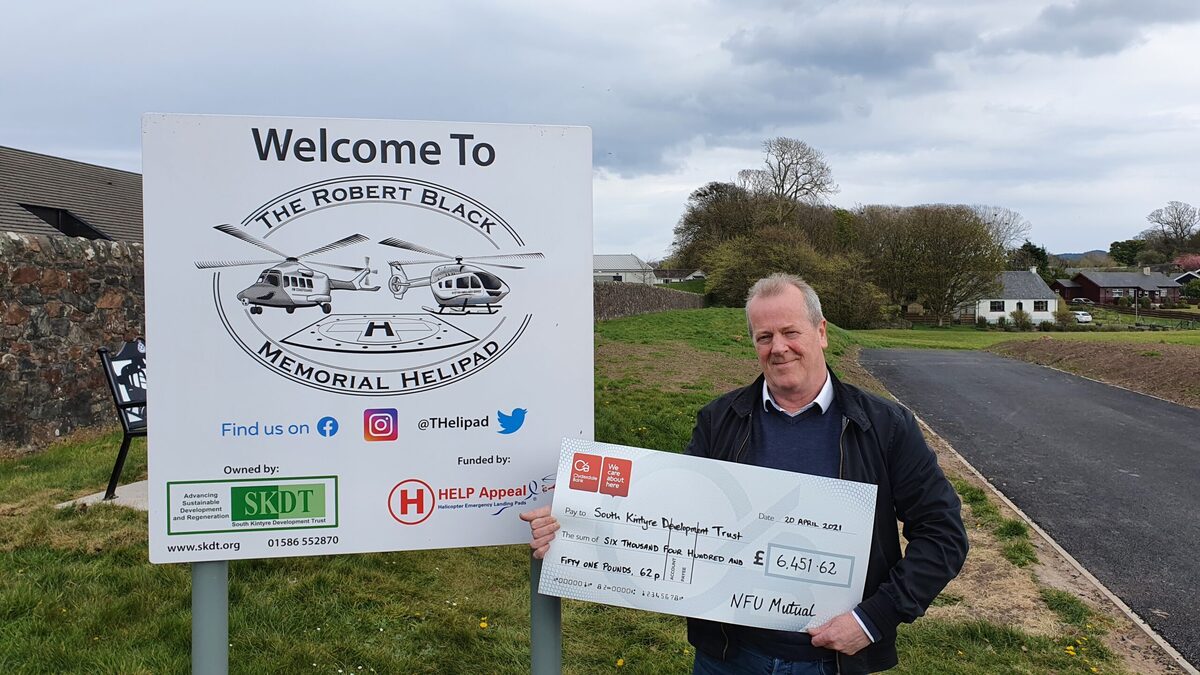 Rural insurer's donation supports Kintyre helipad