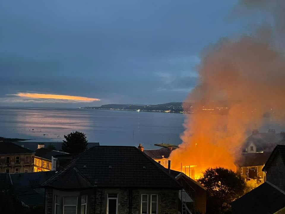 Firefighters tackle Dunoon building blaze