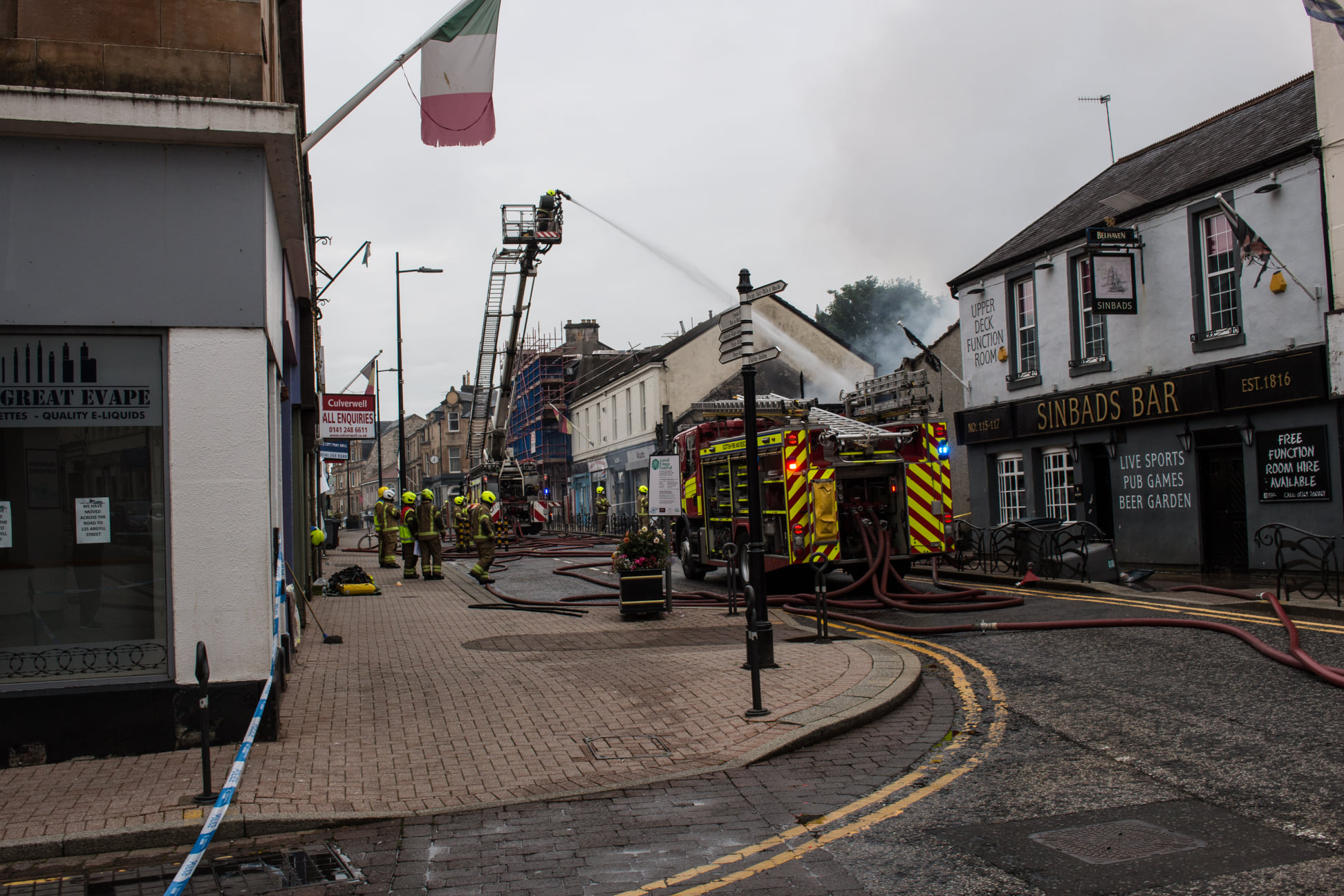 Arrests made after blaze destroys Dunoon shops