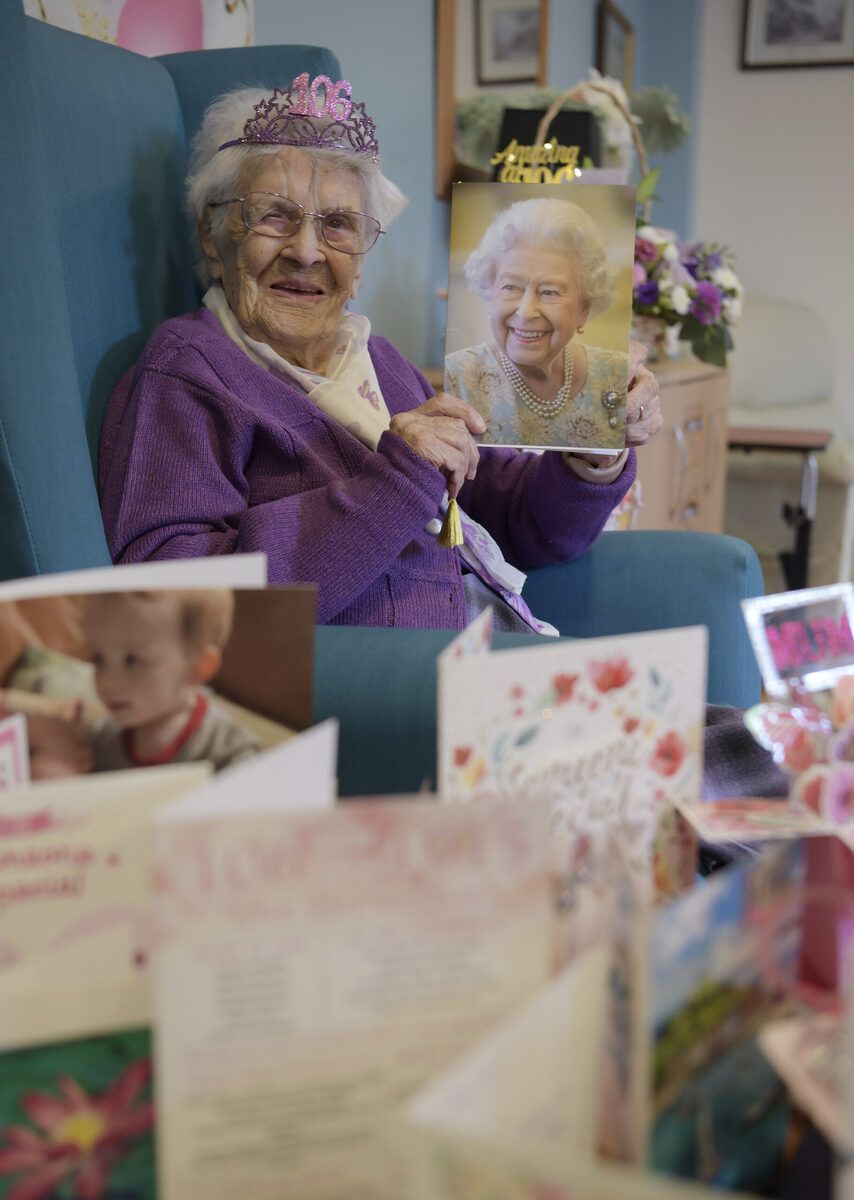 Alice gets her seventh birthday card from Her Majesty