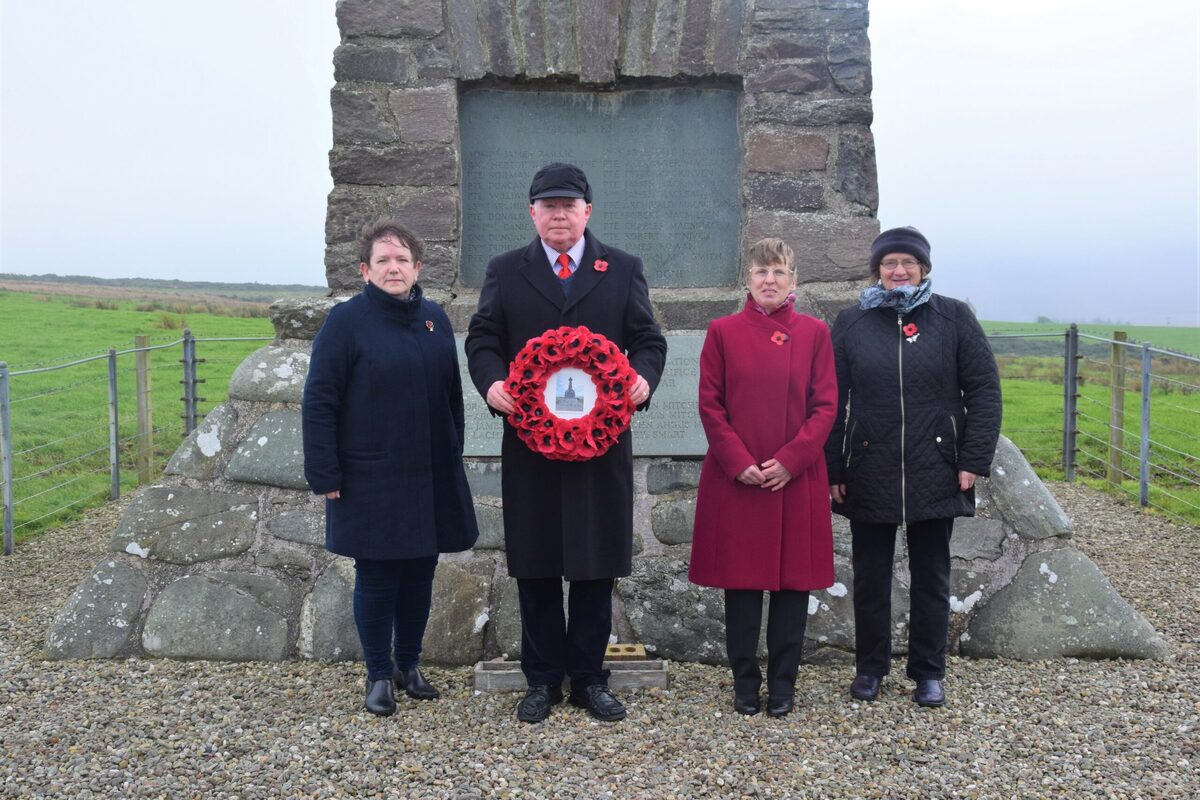 Gathering for the fallen at Glenbarr