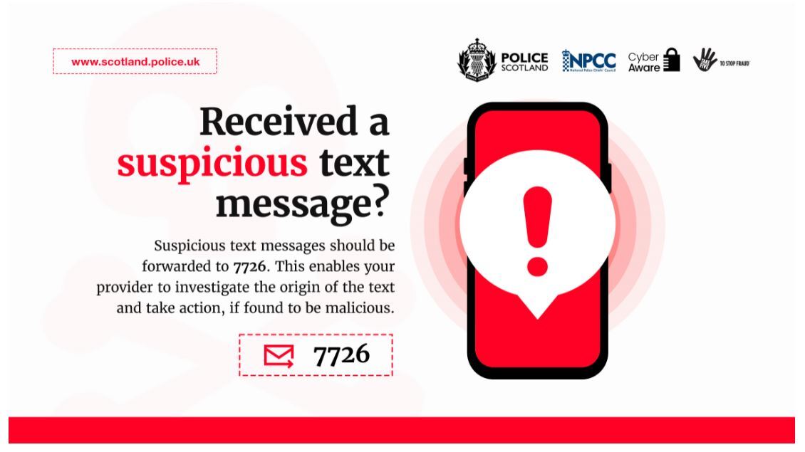 Warn others of text message scam