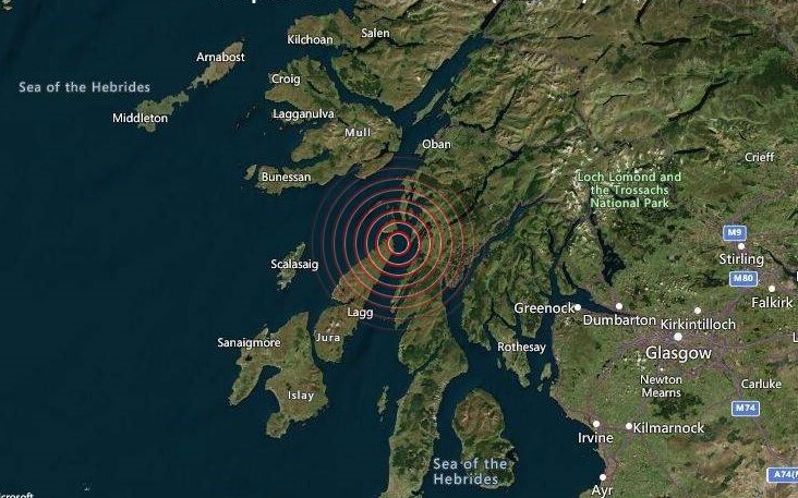 Argyll earthquake tremors felt in Kintyre