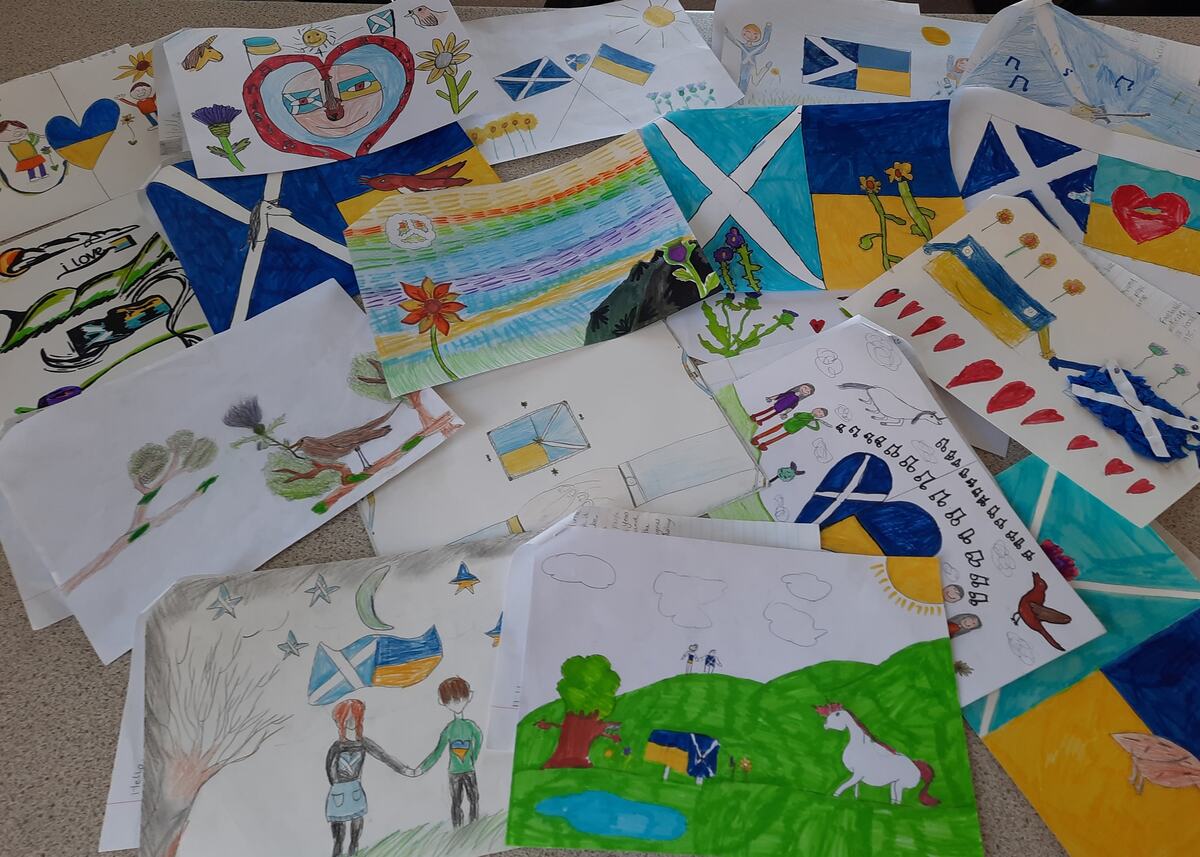 Lochgilphead pupils' artwork sent with love to refugees