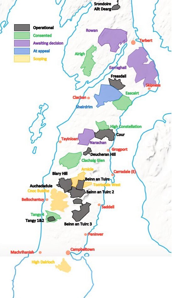 Plans for first wind farm south of Campbeltown