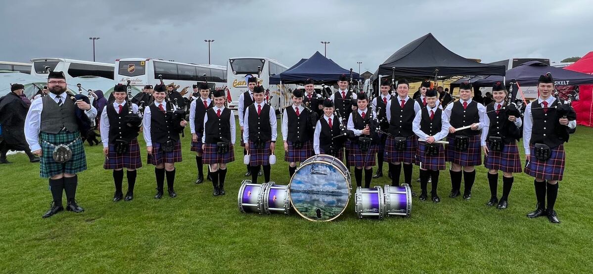 Arran Schools’ pipe band take a step onto the world stage