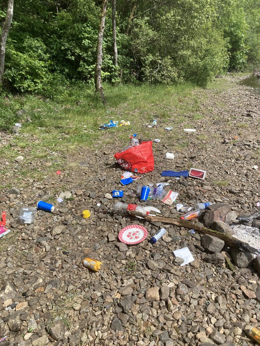 Litter louts dump debris on Loch Awe shores
