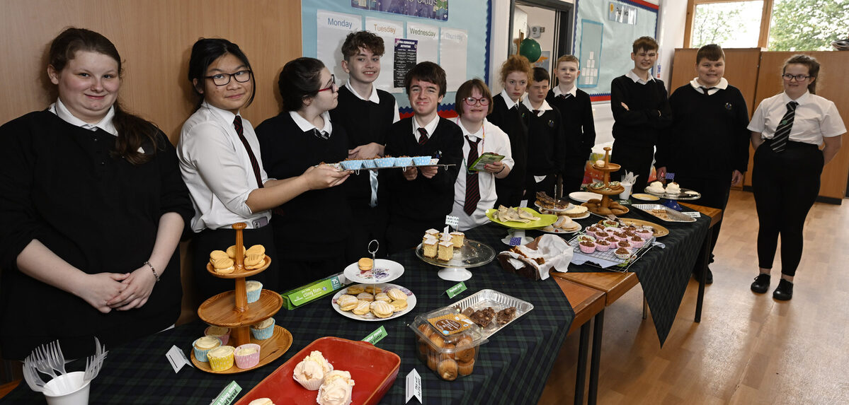 Lochaber High School pupils take a coffee break
