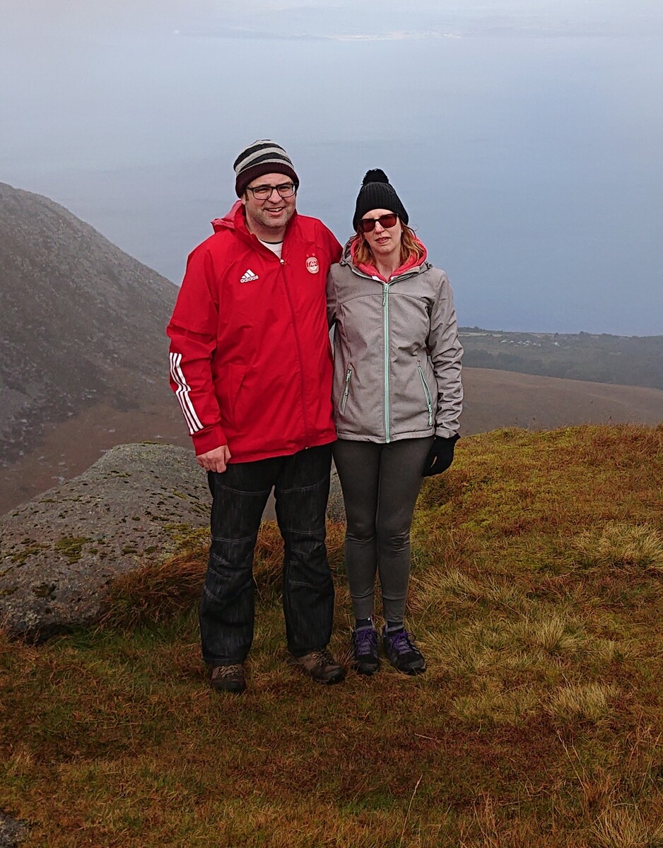 Wedding proposal at Goatfell summit