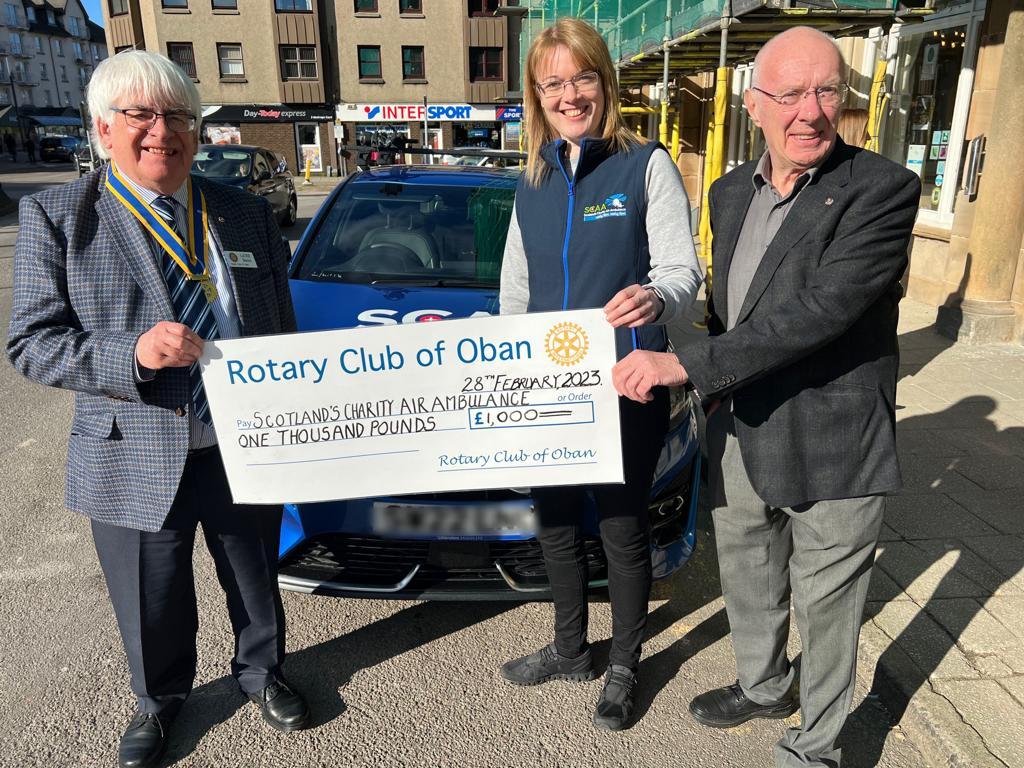 Rotary cheque gives charity wings