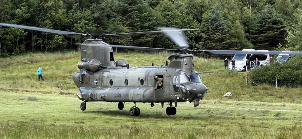 Military three peakers arrive in Lochaber in style