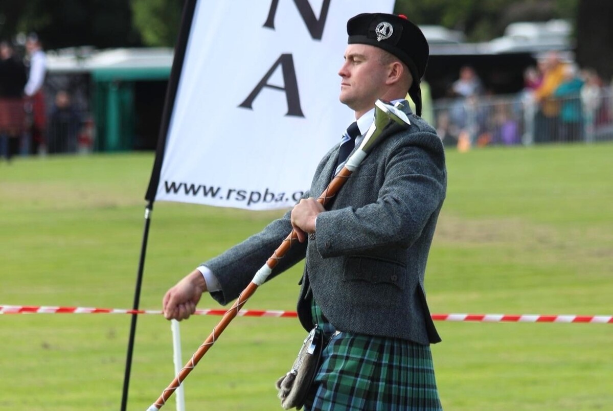 Liam crowned Scottish champion drum major
