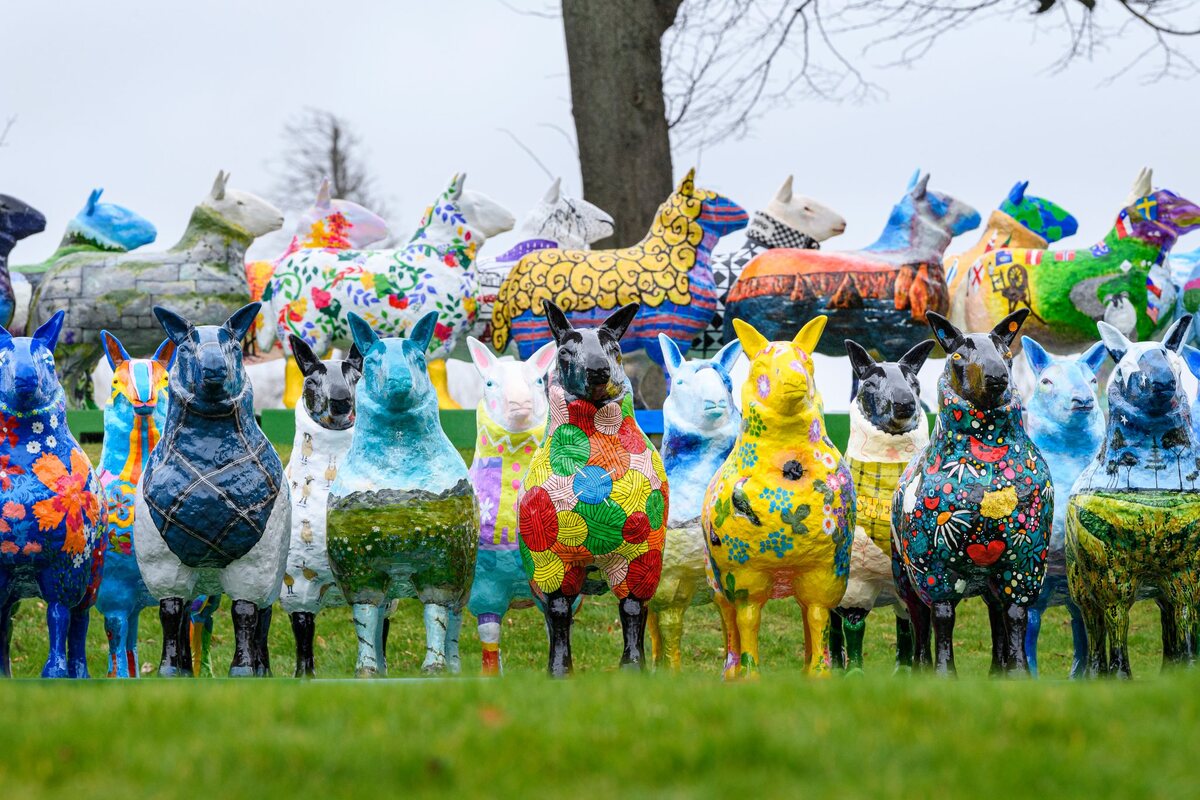 Sheep sculptures being raffled in aid of charity