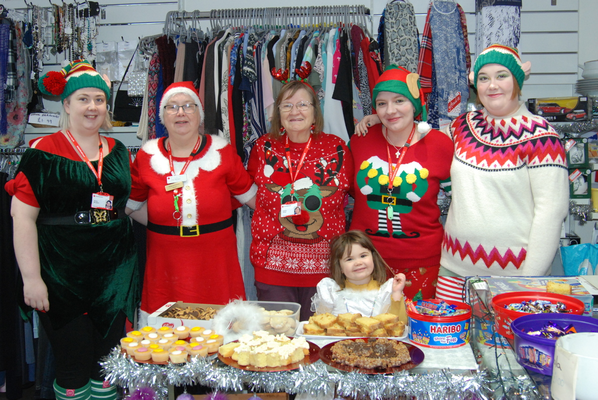 Santa visits the Red Cross shop