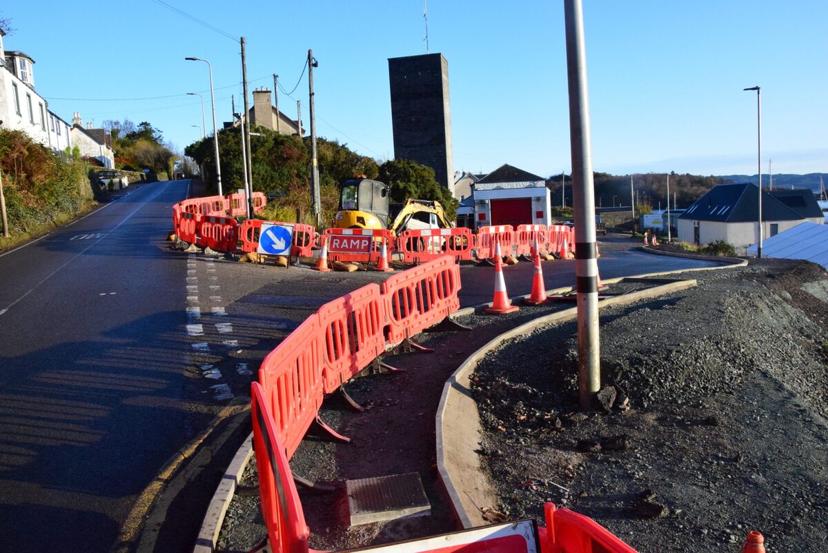 Tarbert road junction work complete