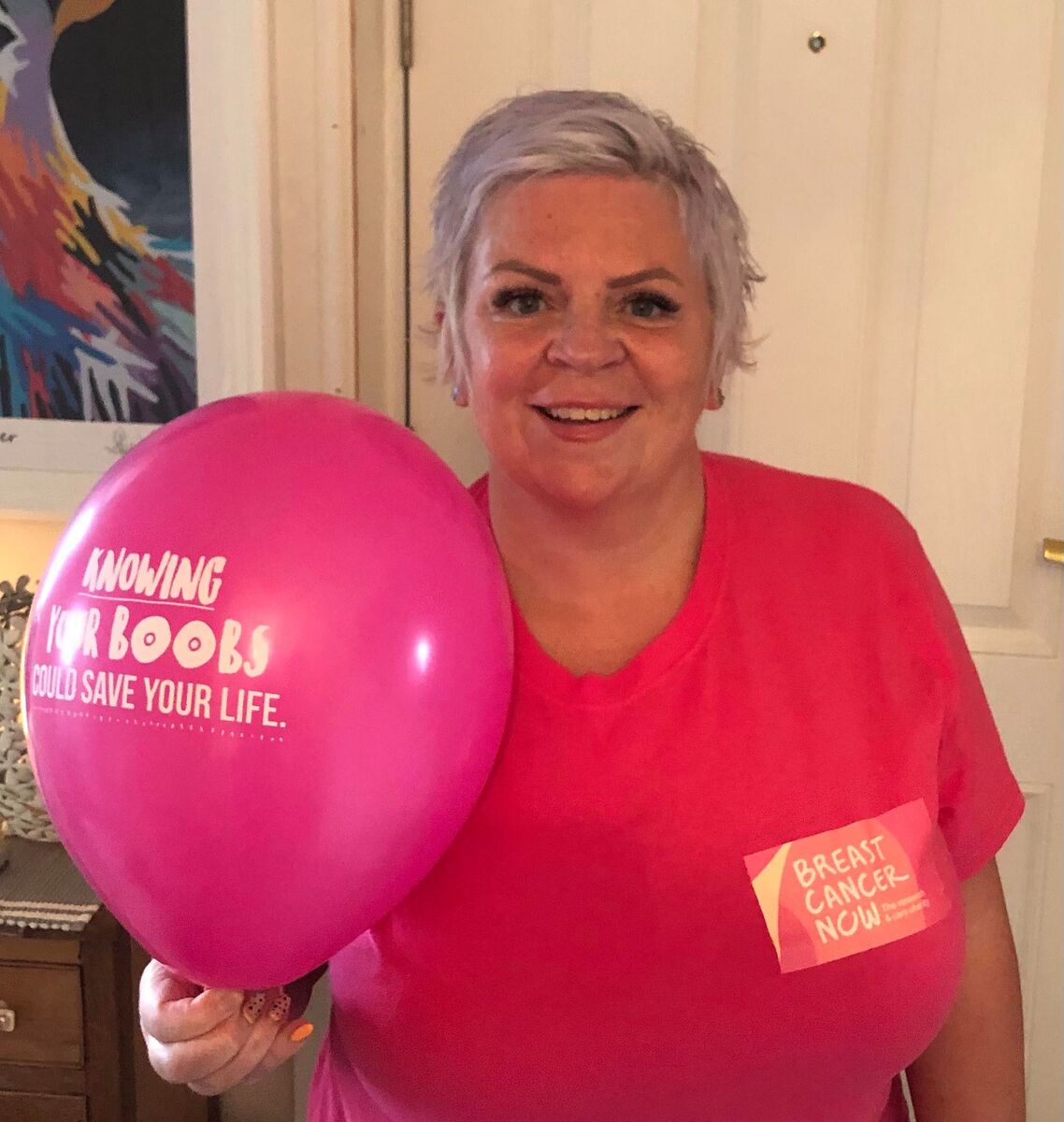 Yvie steps through pain for breast cancer charity