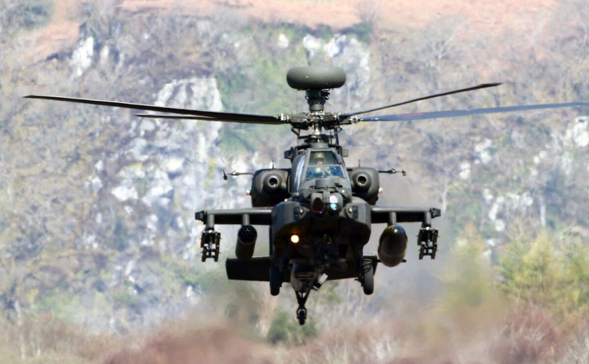 Apache helicopters on exercise at Oban