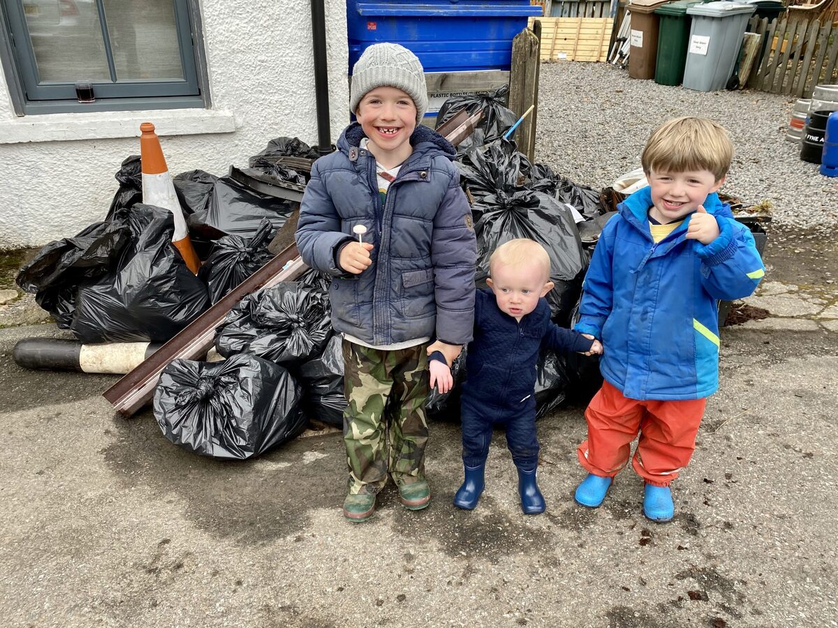Litter pickers go the  distance